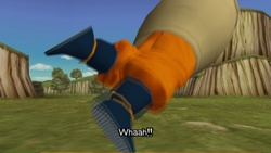Cell absorbe Krillin et devient Cellin (Jeu : Dragon Ball Z Budokai 1).