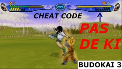 Ce code de triche pour le jeu Dragonball Z Budokai 3 réduit le Ki des personnages à zéro.