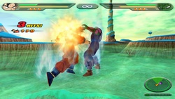 Match 1 joueur contre la console dans le jeu Dragon Ball Z Budokai Tenkaichi 1.