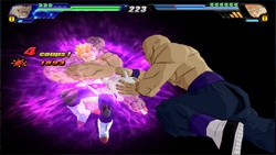 Yamu and Spopovitch steal Gohan's energy (Game : Dragon Ball Z Budokai Tenkaichi 3).